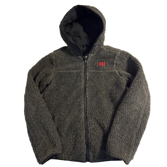 Abercrombie & Fitch Kids Sherpa Teddy Bear Fleece Fall Jacket Size 15/16 A&F - Picture 1 of 10